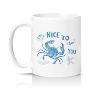 Sassy Souls Nice to Sea You 11oz Ceramic Novelty Mug Sea Pun Coastal Humour Tea Coffee Cup Gift White