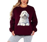 Sassy Souls Old English Sheepdog Dogs Animals Womens Sweatshirt Fluffy Pet Breed Graphic Pullover Jumper for Women
