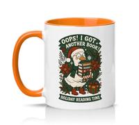 Sassy Souls Oops I Got Another Book Holiday Reading Time 11oz Ceramic Novelty Mug Christmas Reading Book Lovers Tea Coffee Cup Orange