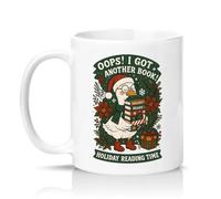 Sassy Souls Oops I Got Another Book Holiday Reading Time 11oz Ceramic Novelty Mug Christmas Reading Book Lovers Tea Coffee Cup White
