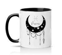 Sassy Souls Pisces 11oz Ceramic Novelty Mug Pisces Zodiac Astrology Tea Coffee Cup Gift Black