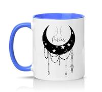 Sassy Souls Pisces 11oz Ceramic Novelty Mug Pisces Zodiac Astrology Tea Coffee Cup Gift Blue