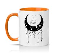 Sassy Souls Pisces 11oz Ceramic Novelty Mug Pisces Zodiac Astrology Tea Coffee Cup Gift Orange