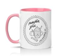 Sassy Souls Pumpkin Spice and Everything Nice 11oz Ceramic Novelty Mug Autumn Coffee Seasonal Tea Coffee Cup Gift Pink