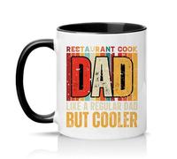 Sassy Souls Restaurant Cook Dad Like A Regular Dad But Cooler Mens 11oz Ceramic Novelty Mug Chef Kitchen Cooking Tea Coffee Cup Fathers Day Gift Black