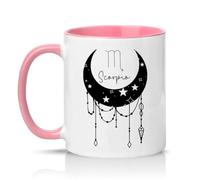 Sassy Souls Scorpio 11oz Ceramic Novelty Mug Scorpio Zodiac Star Sign Astrology Tea Coffee Cup Gift Pink