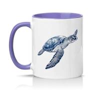 Sassy Souls Sea Turtle 11oz Ceramic Novelty Mug Marine Life Animal Lovers Tea Coffee Cup Gift Light Purple