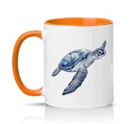 Sassy Souls Sea Turtle 11oz Ceramic Novelty Mug Marine Life Animal Lovers Tea Coffee Cup Gift Orange