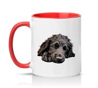 Sassy Souls Sleeping Puppy Dog 11oz Ceramic Novelty Mug Cockapoo Labradoodle Dog Lover Tea Coffee Cup Gift Red