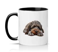 Sassy Souls Sleeping Shaggy Dog 11oz Ceramic Novelty Mug Cockapoo Labradoodle Pet Lovers Tea Coffee Cup Black