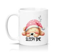 Sassy Souls Sleepy Time 11oz Ceramic Novelty Mug Teddy Bear Animal Tea Coffee Cup Gift White