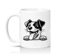Sassy Souls Smiling Jack Russell Terrier Dog 11oz Ceramic Novelty Mug Terrier Puppy Dog Lovers Tea Coffee Cup Gift White