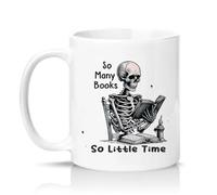 Sassy Souls So Many Books So Little Time 11oz Ceramic Novelty Mug Book Lovers Gothic Reader Humour Tea Coffee Cup Gift White