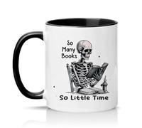 Sassy Souls So Many Books So Little Time 11oz Ceramic Novelty Mug Book Lovers Gothic Reader Humour Tea Coffee Cup Gift Black