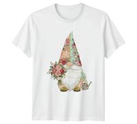 Sassy Souls Spring Insects Garden Clipart Floral Gnome Womens T-Shirt Garden Gift for Her L White