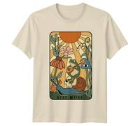 Sassy Souls Stay Weird Frog On Skull Snail Playing Mandolin Graphic T-Shirt M