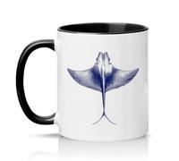 Sassy Souls Stingray 11oz Ceramic Novelty Mug Marine Life Tea Coffee Cup Coastal Ocean Gift Black