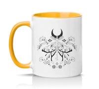 Sassy Souls Such A Pretty Garden Womens 11oz Ceramic Novelty Mug Butterfly Art Nature Lovers Tea Coffee Cup Golden Yellow