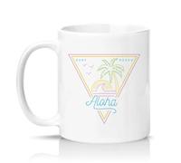 Sassy Souls Surf Beach Aloha 11oz Ceramic Novelty Mug Retro Hawaii Summer Tea Coffee Cup Gift White