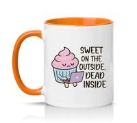Sassy Souls Sweet On The Outside Dead Inside 11oz Ceramic Novelty Mug Sarcastic Office Humour Tea Coffee Cup Gift Orange
