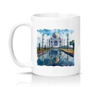 Sassy Souls Taj Mahal 11oz Ceramic Novelty Mug Watercolour Travel Art Tea Coffee Cup Gift White