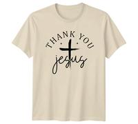 Sassy Souls Thank You Jesus Cross Christian Graphic Faith T-Shirt