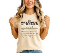 Sassy Souls The Grandma Code Womens T-Shirt Grandparent Rules Family Humour Present Nana Nanny for Her