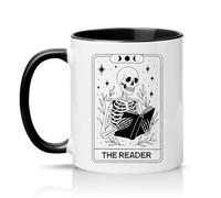 Sassy Souls The Reader 11oz Ceramic Novelty Mug Gothic Tarot Book Lovers Tea Coffee Cup Gift Black