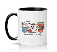 Sassy Souls Tis The Season to Be Cozy 11oz Ceramic Novelty Mug Halloween Autumn Tea Coffee Cup Black