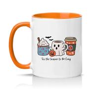 Sassy Souls Tis The Season to Be Cozy 11oz Ceramic Novelty Mug Halloween Autumn Tea Coffee Cup Orange