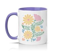 Sassy Souls Trust The Process Womens 11oz Ceramic Novelty Mug Retro Floral Self Care Motivational Tea Coffee Cup Gift Light Purple