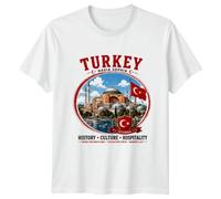 Sassy Souls Turkey Hagia Sophia T-Shirt Istanbul Funny Landmark Gift | Hagia Sophia landmark artwork with Turkish flags for travel fans, Suited to holidays and souvenirs, Graphic tee, Summer top