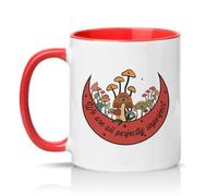 Sassy Souls We are All Imperfect 11oz Ceramic Novelty Mug Cottagecore Nature Tea Coffee Cup Gift Red