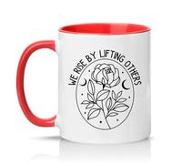 Sassy Souls We Rise By Lifting Others Womens 11oz Ceramic Novelty Mug Inspirational Kindness Tea Coffee Cup Gift Red