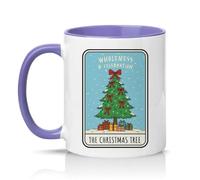Sassy Souls Wholeness and Celebration The Christmas Tree 11oz Ceramic Novelty Mug Christmas Tea Coffee Cup Light Purple
