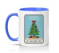 Sassy Souls Wholeness and Celebration The Christmas Tree 11oz Ceramic Novelty Mug Christmas Tea Coffee Cup Blue
