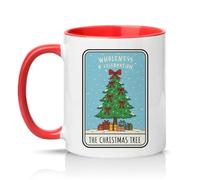 Sassy Souls Wholeness and Celebration The Christmas Tree 11oz Ceramic Novelty Mug Christmas Tea Coffee Cup Red