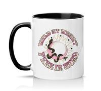 Sassy Souls Wild At Heart in Mind Womens 11oz Ceramic Novelty Mug Boho Celestial Spiritual Snake Tea Coffee Cup Gift Black