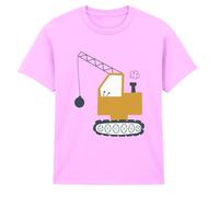 Sassy Souls Yellow Construction Crane Wrecking Ball Boys T-Shirt Crane Wrecking Ball Construction Birthday Son 3-4 Years