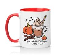Sassy Souls Youre The Pumpkin Spice to My Latte 11oz Ceramic Novelty Mug Autumn Fall Coffee Lovers Tea Coffee Cup Gift Red