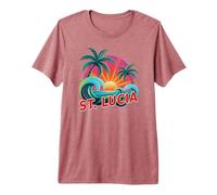 Sassy ST Lucia Queen Vacation Surfer Vacay Birthday Matching Premium T-Shirt