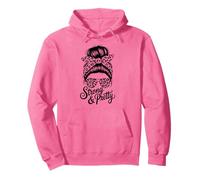 Sassy STRONG & PRETTY Mud Run Girls Gym Wellness Sisters Mom Pullover Hoodie