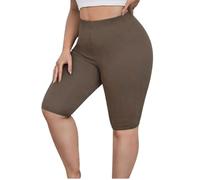 SASSY STYLE LADIES WOMANS PLAIN CYCLING SHORTS ACTIVE CASUAL SHORTS UK 6-26 (Mocha, 26)