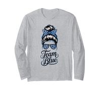 Sassy Team Blue Girls Tournament Field Day Varsity Boss Mode Long Sleeve T-Shirt
