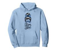 Sassy TEAM BLUE Girls Tournament Field Day Varsity Boss Mode Pullover Hoodie
