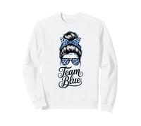 Sassy TEAM BLUE Girls Tournament Field Day Varsity Boss Mode Sweatshirt