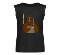 Sassy The Sasquatch Big LEZ Show Un Whatcha Talk Unisex Sleeveless T-Shirt Vests Top Black Mens Tank Tee XXL