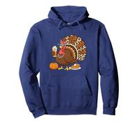 Sassy Turkey, Happy Thanksgiving Funny Turkey With Pumpkin Pullover Hoodie