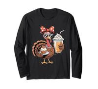 Sassy Turkey Pumpkin Spice Pie Thanksgiving Long Sleeve T-Shirt
