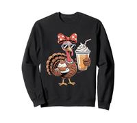 Sassy Turkey Pumpkin Spice Pie Thanksgiving Sweatshirt